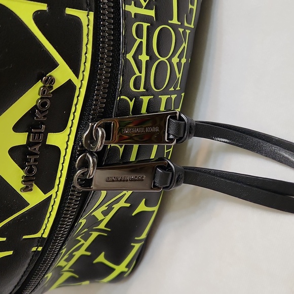 Michael Kors Rhea Medium Newsprint Print Logo Leather Backpack main image 8